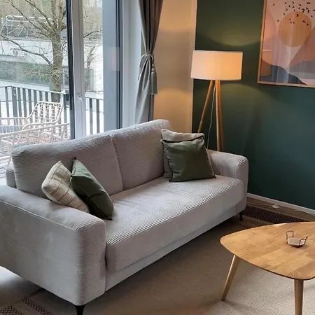 Daire Ferienwohnung-parkplatz-balkon-kueche-smarttv-waschtrockner