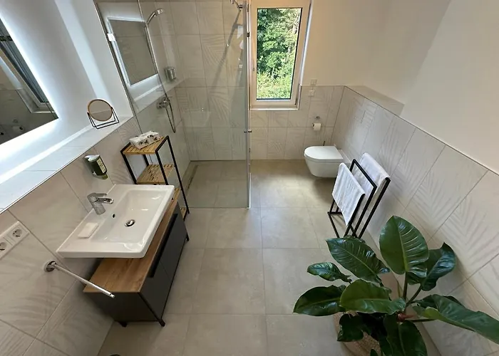 Ferienwohnung-parkplatz-balkon-kueche-smarttv-waschtrockner Апартаменты *